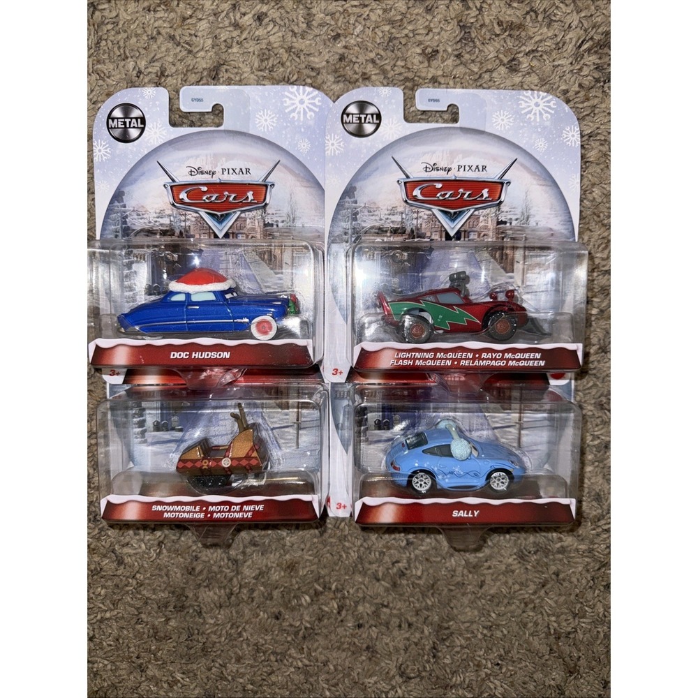 New 2022 Disney Pixar Cars Holiday Car Christmas Cars LOT 4